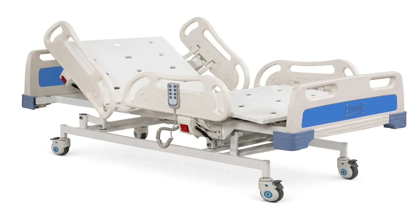 MOTORIZED ICU BED ABS HEAD, FOOT & SIDE RAILS 5 FUNCTION 