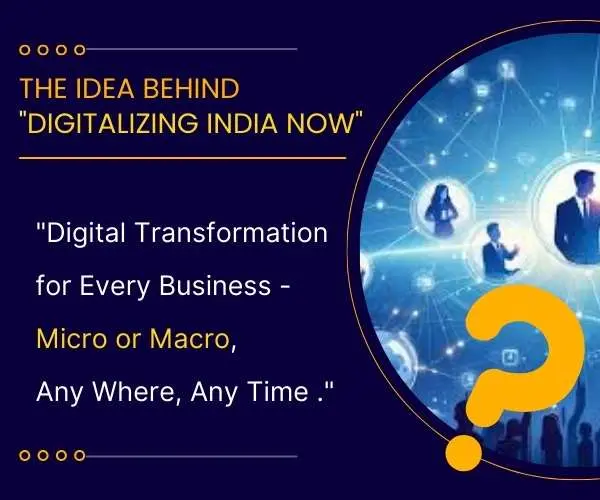 The Idea Behind "Digitalizing India Now": Empowering Businesses in the Digital Age 