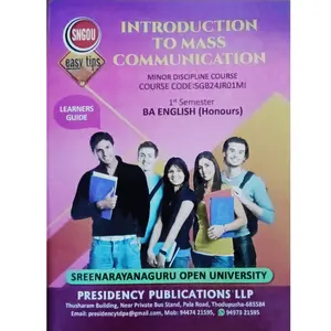 SGOU Introduction To Mass Communication BA English Semester 1 (Honours) | Sree Narayana Guru Open University