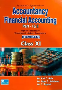 Plus One Accountancy Financial Accounting Part I & II (HSE , VHSE) Rivised Edition 2026 | KGC Nair