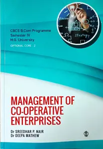 Management Of Co-Operative Enterprises B.Com Semester IV CBCS | MG University