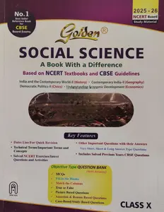 Class 10 - Golden Social Science For CBSE Students - Latest Edition 2025-26 Coloured Edition