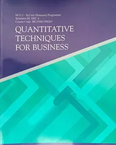 Quantitative Techniques For Business | Mg University 2024 New Syllabus
