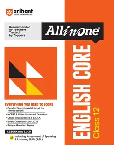 CBSE All In One English Core Class 12 Exam 2026 | Arihant Publication