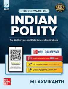 Indian Polity Courseware (English), 8e by M Laxmikanth for UPSC CSE 2025-26 | Fully Revised
