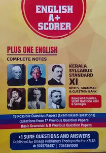 A Plus Scorer Class Plus One English Kerala Syllabus | Omega Publishers