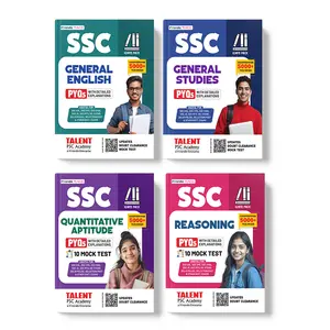 All in One SSC Combo (Set of 4 Books) – General English, Reasoning, Quantitative Aptitude & General Studies Books | Talent Academy