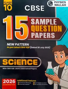 CBSE Class 10  15 Sample Question Papers Science | Physics Wallah publications
