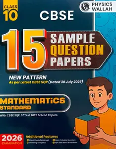 CBSE Class 10  15 Sample Question Papers Mathematics Standard | Physics Wallah Publication