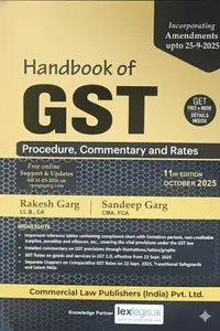 Handbook Of GST Procedure,Commentary And Rates 11 Edition | 2025 Edition
