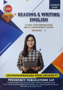 SGOU Reading & Writing English Semester 2 Sree Narayana Guru Open University