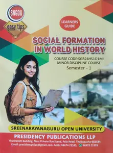 SGOU Social Formation In World History Guide For Semester 1 Sree Narayana Guru Open University