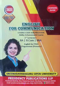 SGOU English For Communication Guide For BA B.COM BSC Semester 1 | Sree Narayana Guru Open University